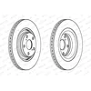 Image de FERODO BRAKE DISC, DDF1754C, FRONT, FOR TOYOTA AVENSIS ESTATE 2008-2018, OE-MATCHING QUALITY, SMOOTH & QUIET PERFORMANCE
