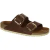Image de Sandales Arizona Big Buckle Cuir Gras - Collection Adulte - BIRKENSTOCK Cognac 36