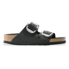 Image de Birkenstock pour femme. 1011075 Sandales Arizona Big Buckle Natural (Ajustement Étroit) noir (38), Cuir, Plat, 1 à 3 cm, Aucun, Casuel