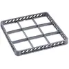 Image de WAS 9861 009 Élément d'extension en polypropylène avec 9 compartiments pour panier à verres 9860 009 Bleu gris 50 cm x 50 cm x 4,4 cm