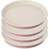 Image de Dr. Oetker 4654 Set de 4 moules pour gâteaux à étages, set layer cakes, moules design rétro, moules à gâteaux antiadhésifs, Acier inoxydable, Céramique, Rose, Blanc, Diamètre 17 cm