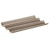 Image de Zenker 7314 Moule à pain, moule baguette 3 empreintes, moule à baguette, moule a baguette, moule baguette four, plaque a pain pour four, plaque four perforée, Acier, Doré, 38,5 x 24,6 x 3 cm