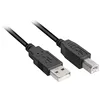 Image de Sharkoon 4044951015245 câble USB 0,5 m USB A USB B Noir - Câbles USB (0,5 m, USB A, USB B, 2.0, Male connector / Male connector, Noir)