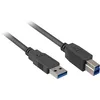 Image de Sharkoon 1m, USB3.0-A/USB3.0-B câble USB USB 3.2 Gen 1 (3.1 Gen 1) USB A USB B Noir