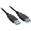 Image de Sharkoon 1m, 2xUSB3.0-A câble USB USB 3.2 Gen 1 (3.1 Gen 1) USB A Noir
