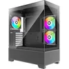 Image de Xilence X218.ARGB XILENT Beam Boîtier PC de jeu, 3 ventilateurs PWM, tour midi ATX, aspect verre d'aquarium, flux d'air élevé, gestion optimisée des câbles, carte de contrôle PWM/ARGB