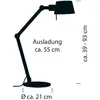 Image de HELL Lampe de bureau Medo, sable, hauteur 93 cm, E27