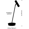 Image de HELL Lampe de table LED Tom Pro, noir, hauteur 47 cm, CCT, variateur d'intensité
