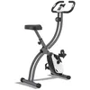 Image de Ultrasport F-Bike 150 Vélo d'appartement pliant avec capteurs de pouls à la main, vélo de fitness avec console et capteurs de pouls, pliable, Argent/Noir