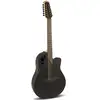 Image de Ovation 2058TX-5-G Elite TX Deep Contour Cutaway Black Textured guitare électro-acoustique 12 cordes