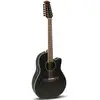 Image de Ovation 2751AX-5-G Standard Balladeer Deep Contour Cutaway Black guitare électro-acoustique folk 12 cordes