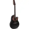 Image de Ovation CE4412-5 Celebrity Elite Mid Depth Black guitare électro-acoustique folk 12 cordes