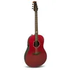 Image de Ovation Guitare électro-acoustique Pro Series Ultra 1516 Mid non coupée - Table en épicéa massif de grade A - Corps en lyrachord mi-profond - Avec étui souple - Peinture UV - Effet métallique - Rouge
