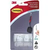 Image de 3M - Crochet adhésif - Rectangulaire petit - Crochet pointe métal - Supporte 225 g - Transparent - Lot de 3