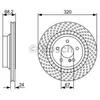 Image de BOSCH 0 986 479 654 2x Disque de frein Arrière Ø320mm Hauteur: 68,2mm Épaisseur: 24mm Cercle de percage -Ø: 112mm ventilé Compatible avec MERCEDES-BENZ Classe E Berline W211 Classe E Berline W212