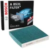 Image de BOSCH Filtre d'habitacle 0 986 628 531 Filtre à charbon actif Hauteur: 30 Largeur: 187 Longueur: 194,5 Compatible avec FIAT 500 3 portes 312 500 C Cabriolet 312 Panda III 3/5 portes 312, 319, ABARTH