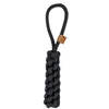 Image de D&D Home, Kurt cône tressé S - 36 cmx10 mm Noir, Matériaux naturels et résistants, Jolies Finitions en Cuir, Couleur et Forme Tendance, Maintient la Dentition et Les gencives en Bonne santé