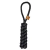 Image de D&D Home, Kurt cône tressé XS - 22 cmx10 mm Noir, Matériaux naturels et résistants, Jolies Finitions en Cuir, Couleur et Forme Tendance, Maintient la Dentition et Les gencives en Bonne santé