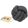 Image de D&D Home, Jouet pour Chien Skip Ball L - 15 cmx18 mm Noir, Matériaux naturels et résistants, Jolies Finitions en Cuir, Couleur et Forme Tendance, Maintient la Dentition et Les gencives en Bonne santé