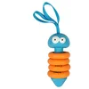 Image de Coockoo, Jouet coloré & Robuste en Forme de Chenille pour Chiens Larry Orange, 4 Anneaux en Caoutchouc Naturel et Durable, Antennes en Nylon, pour des Heures de Plaisir de Mastication et de Jeu