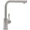 Image de Robinetterie Villeroy & Boch Modern Steel, haute pression, robinet avec cartouche céramique et rotation 360°, robinetterie économique, bec 281 mm, acier inoxydable massif