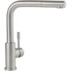 Image de Robinetterie Villeroy & Boch Steel Shower, haute pression, robinet avec douchette extractible et rotation 360°, robinetterie économique, bec 270 mm, acier inoxydable massif