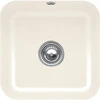 Image de V&B Évier sous-plan Cisterna 50 avec garniture vidage, excentrique, crema CeramicPlus