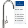 Image de Villeroy & Boch Umbrella robinetterie cuisine hte pression, robinetterie d’évier avec ColdStart économe en énergie, cartche céramique et pivot. 360°, écon. d’eau, hteur bec 275 mm, Acier inox.