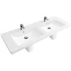 Image de Villeroy & Boch Armoire Double lavabo Subway 7175D0 1300x470mm, avec trop-Plein, 2 Points d'eau, Coloris: Blanc - 7175D001