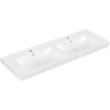 Image de V&B Meuble double vasque Subway 2.0 130x47 cm, 2 HL, trop-plein, blanc C-plus