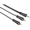 Image de HAMA Câble Audio, Jack mâle 3,5mm - 2 RCA mâles, stéréo, 1,5m, Noir