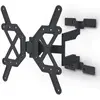 Image de Hama Support mural TV FULLMOTION "Ultraslim" (Support ultraplat pivotant et inclinable pour écran de 81 à 165cm (32" à 65"), poids max 30kg, VESA jusqu'à 400x400, avec Cache-Câbles) Noir