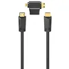 Image de HAMA Câble HDMI  hte vit., mâle - - mâle, Ethernet, 1,5 m + adaptateur HDMI