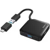 Image de HUB HAMA 4 ports USB-A 3.2 + ADAPT USB-C NR