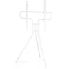 Image de Hama Support TV Design Chevalet pour téléviseur de 37 à 75" - 94 à 191cm (Hauteur réglable, Acier laqué, Compact Moderne et Contemporain, Compatible VESA) Blanc