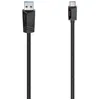 Image de Hama Câble USB C USB A 3m Garantie 10ANS (mâle-mâle, Cable de charge, Super Speed 5 Gbit/s, USB 3.2 Gen1, Protection Anti-Pliage, Cable iPhone 16/15, Samsung, iPad) Noir