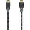 Image de Hama Câble HDMI 8k Haute Vitesse avec Ethernet, Cordon 1.5m, Blindé, Gaine Textile, Connecteurs Plaqués Or, Câble Réseau, HEC, HDR, Compatible HDTV, 48 Gbit/s, 600Mhz Noir
