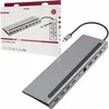 Image de Hama Station d'accueil USB-C Double Moniteur (Docking Station USB-C, 10 en 1, Adaptateur Multiport 10 Ports Dont 2 HDMI et Displayport, PD, 100W, pour Dell, HP, Lenovo, ASUS, Microsoft) Gris