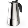 Image de Xavax | Cafetière italienne en acier inoxydable (machine à café expresso, 4 tasses 200 ml, convient à tous les types de cuisines) Couleur argent.