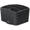 Image de Hama Porte-télécommande rotatif à 360° (Support de Rangement pour 6 télécommandes, 5 compartiments, Organiseur Multifonction bureau, salle de bain, table de chevet, stylos, téléphone, lunettes) Noir