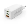 Image de Hama 65W Chargeur Rapide Compatible iPhone, Samsung, MacBook - [Technologie GaN, PD + QC 3.0] [Recharge Optimisée] [3 Ports] Blanc