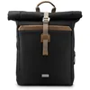 Image de Hama Sac à Dos Roll Top Silvan 21 à 29L (Sac à dos Femmes Hommes, Backpack pour Ordinateur 16.2"/41cm, Sac à Dos Etudes Voyage Sport, PET-Recyclé) Noir