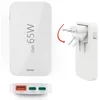Image de Hama Chargeur Rapide USB-C 65W, 2X USB-C, 1x USB-A, PD, Ultra Plat, Blanc
