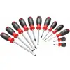 Image de VIGOR Jeu de tournevis V4655 fente et cruciforme PH 0,6 x 3   1,6 x 10 PH0   PH3, 12 pièces