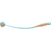 Image de Trixie Lance-Balle avec Balle pour Chien en Caoutchouc Mousse, ø 6/60 cm, pétrole/Orange, pour rapporter, poignée Ergonomique, sans Bruit, Balle Flottante