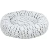 Image de TRIXIE Lit Mila, Rond, en Peluche, 50 cm, Blanc-Gris - 38985