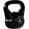Image de MOVIT Kettlebell Basic Black - 5kg, Haute Qualité, Matière Synthétique, Testé en Matière Toxique - Boule de Fonte, Haltère Russe, Poids à Poignée, Musculation
