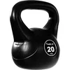 Image de MOVIT Kettlebell Basic Black - 20kg, Haute Qualité, Matière Synthétique, Testé en Matière Toxique - Boule de Fonte, Haltère Russe, Poids à Poignée, Musculation