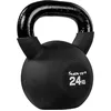 Image de MOVIT Kettlebell Pro, haltère sphérique en Fonte avec revêtement en néoprène, 12 Variantes : 2 à 24 kg, testé au Niveau des substances nocives, haltère d'élan, 24 kg Noir