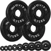 Image de MOVIT Set Disques d'Haltères PRO - en Fonte, Haute Qualité, 30/31mm - Kit Poids Musculation, Fitness, Gym